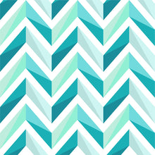 Load image into Gallery viewer, Chevron Blue and Green Peel & Stick Wallpaper N04182