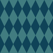 Load image into Gallery viewer, Checkered Diamonds Blue Peel & Stick Wallpaper N04183
