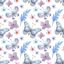 Load image into Gallery viewer, Borboletas and Flowers Watercolor Peel & Stick Wallpaper N04185