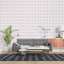 Load image into Gallery viewer, Pink Minimalist Flowers Peel & Stick Wallpaper N04203