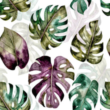 Load image into Gallery viewer, Tropical Watercolor Leaves Peel & Stick Wallpaper N04207
