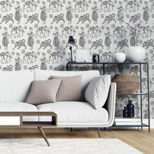 Load image into Gallery viewer, Indian Black and White Peel & Stick Wallpaper N04221