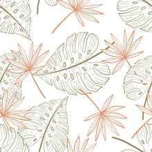 Load image into Gallery viewer, Tropical Leaves Peel & Stick Wallpaper N04226