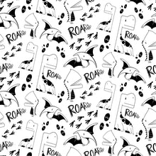 Load image into Gallery viewer, Dinosaurs to Color Peel & Stick Wallpaper N04241