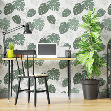 Load image into Gallery viewer, Tropical Leaves Peel & Stick Wallpaper N04260