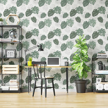 Load image into Gallery viewer, Tropical Leaves Peel & Stick Wallpaper N04260