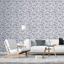 Load image into Gallery viewer, Floral White and Blue Peel & Stick Wallpaper N04295