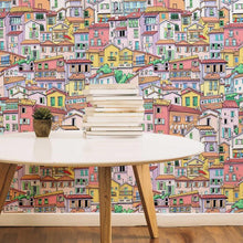 Load image into Gallery viewer, Colorful Houses Peel & Stick Wallpaper N05001