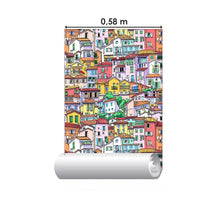 Load image into Gallery viewer, Colorful Houses Peel & Stick Wallpaper N05001