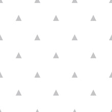Load image into Gallery viewer, White & Grey Minimalist Triangles Peel & Stick Wallpaper N05027