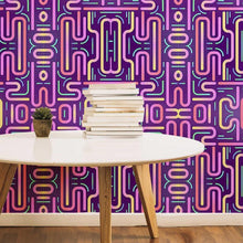 Load image into Gallery viewer, Neon Abstract Retro Peel & Stick Wallpaper N05042