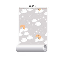 Load image into Gallery viewer, Moon Clouds and Stars Peel & Stick Wallpaper N05046