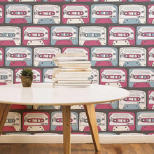 Load image into Gallery viewer, Tapes Retro Peel & Stick Wallpaper N05063