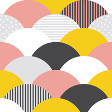 Load image into Gallery viewer, Abstract Waves Pink Peel & Stick Wallpaper N05064