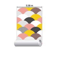 Load image into Gallery viewer, Abstract Waves Pink Peel & Stick Wallpaper N05064