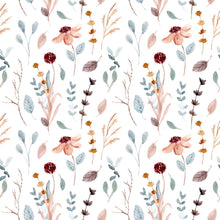 Load image into Gallery viewer, Flowers and Watercolor Leaves Rosé Peel & Stick Wallpaper N05068