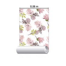 Load image into Gallery viewer, Soft Pink Flowers Watercolor Peel & Stick Wallpaper N05082