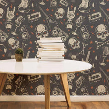Load image into Gallery viewer, Rock n Roll Retro Peel & Stick Wallpaper N05085