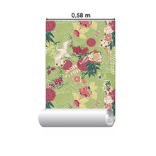 Load image into Gallery viewer, Egret and Flowers Japanese Peel & Stick Wallpaper N05091