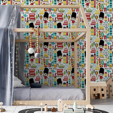 Load image into Gallery viewer, Childlike London Tedy Bears Peel & Stick Wallpaper N05113