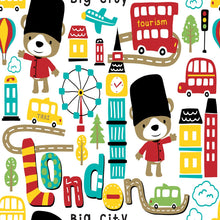 Load image into Gallery viewer, Childlike London Tedy Bears Peel & Stick Wallpaper N05113