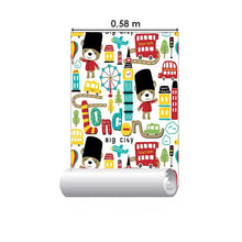 Load image into Gallery viewer, Childlike London Tedy Bears Peel & Stick Wallpaper N05113