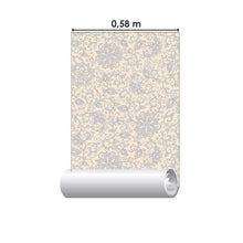 Load image into Gallery viewer, Floral Off White and Blue Peel & Stick Wallpaper N05117