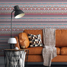 Load image into Gallery viewer, Geometric Ethnic Pink and Blue Peel & Stick Wallpaper N05120