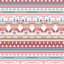Load image into Gallery viewer, Geometric Ethnic Pink and Blue Peel & Stick Wallpaper N05120