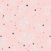Load image into Gallery viewer, Leaves and Bubbles Pink Peel & Stick Wallpaper N05185