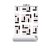 Load image into Gallery viewer, Abstract Pink Black Peel & Stick Wallpaper N05188