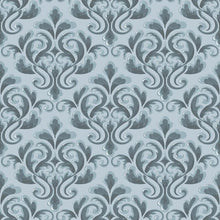Load image into Gallery viewer, Damask Classic Grey Peel & Stick Wallpaper N05195