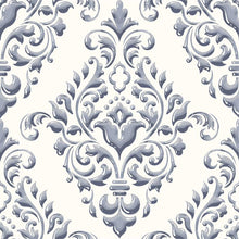 Load image into Gallery viewer, Damask Classic White Peel & Stick Wallpaper N05198