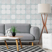 Load image into Gallery viewer, Tile Vintage Soft Blue Peel & Stick Wallpaper N05212