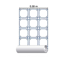 Load image into Gallery viewer, Tile Vintage Blue and White Peel & Stick Wallpaper N05215