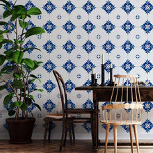 Load image into Gallery viewer, Tile Floral Vintage Tile Peel & Stick Wallpaper N05221