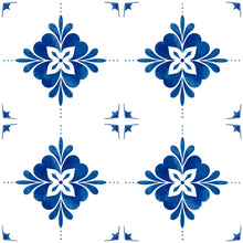 Load image into Gallery viewer, Tile Floral Vintage Tile Peel & Stick Wallpaper N05221