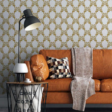 Load image into Gallery viewer, Golden Damask Peel & Stick Wallpaper N05273