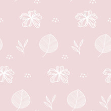 Load image into Gallery viewer, Flowers and Leaves Pink Peel & Stick Wallpaper N05278