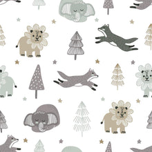 Load image into Gallery viewer, Minimalist Animais Pine Trees Peel & Stick Wallpaper N06006