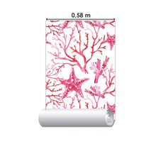 Load image into Gallery viewer, Starfish and Algae Peel & Stick Wallpaper N06009