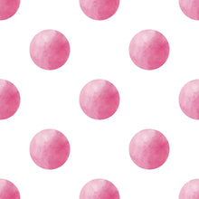 Load image into Gallery viewer, Polka Dots Watercolor Pink and White Peel & Stick Wallpaper N06010