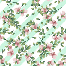 Load image into Gallery viewer, Striped and Floral Peel & Stick Wallpaper N06030