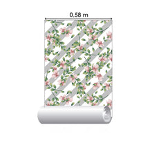 Load image into Gallery viewer, Striped With Floral Peel & Stick Wallpaper N06032