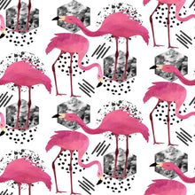 Load image into Gallery viewer, Flamingos Geometric Peel & Stick Wallpaper N06035