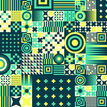 Load image into Gallery viewer, Tile Geometric Neon Peel & Stick Wallpaper N06048