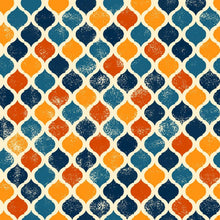 Load image into Gallery viewer, Marmaid Tail Blue Orange Peel & Stick Wallpaper N06066