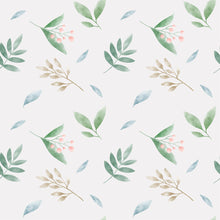 Load image into Gallery viewer, Leaves and Flowers Watercolor Peel & Stick Wallpaper N06070