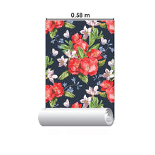 Load image into Gallery viewer, Floral Black Peel & Stick Wallpaper N06102