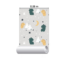 Load image into Gallery viewer, Dinosaurs Mountains Peel & Stick Wallpaper N06126